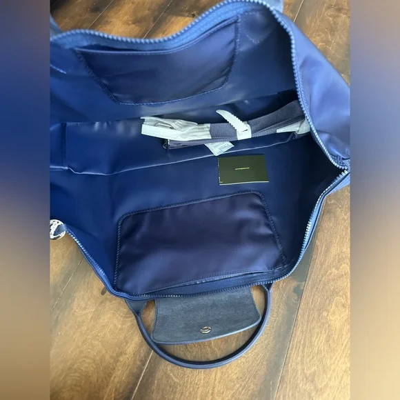 LONGCHAMP Le Pliage leather-trimmed shell tote NWOT - Picture 5 of 16